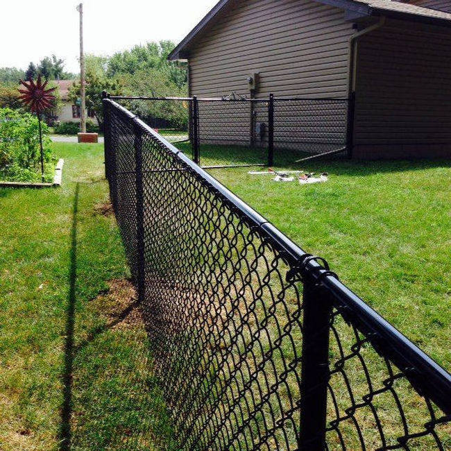 10 gauge 6x6 galvanise coated cyclon wire chain link fence panels barbed wire extension arms garden mesh