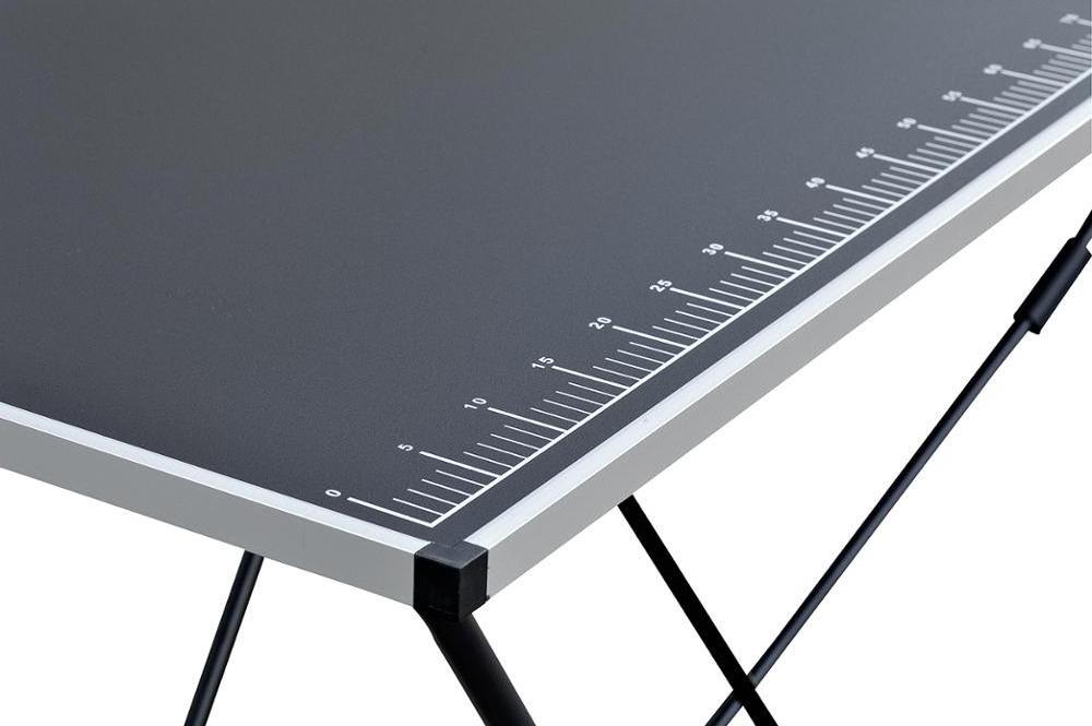 3M 3 section Aluminum profile Steel stand wallpaper pasting working folding table MDF black color outdoor