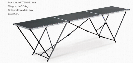 3m Outdoor work folding table Steel Folding Wallpaper Pasting Decorating Table Flea market table