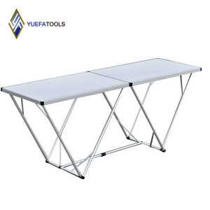 2 section aluminium Portable Folding table wallpaper pasting Foldable Picnic Table outside working