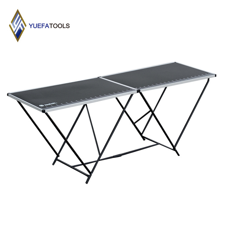 2M long wallpaper pasting aluminum frame MDF iron tube folding table multi-purpose easy-carry