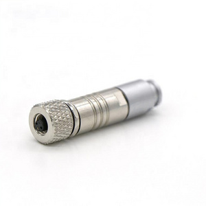 Industrial Waterproof IP67 IP68 Straight quick lock  M5 Female power Connector with cables for Sensor Application