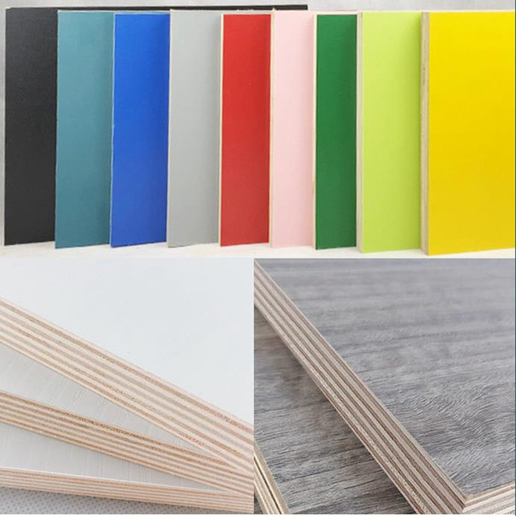 Wholesale Surface Finished Melamine Laminated Plywood Board 3mm-21mm Cabinet Furniture Plywood