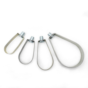 Electric Galvanized Carbon Steel Swivel Loop Hanger Pear Shaped Hinged Pipe Clamp Sprinkler Clamp