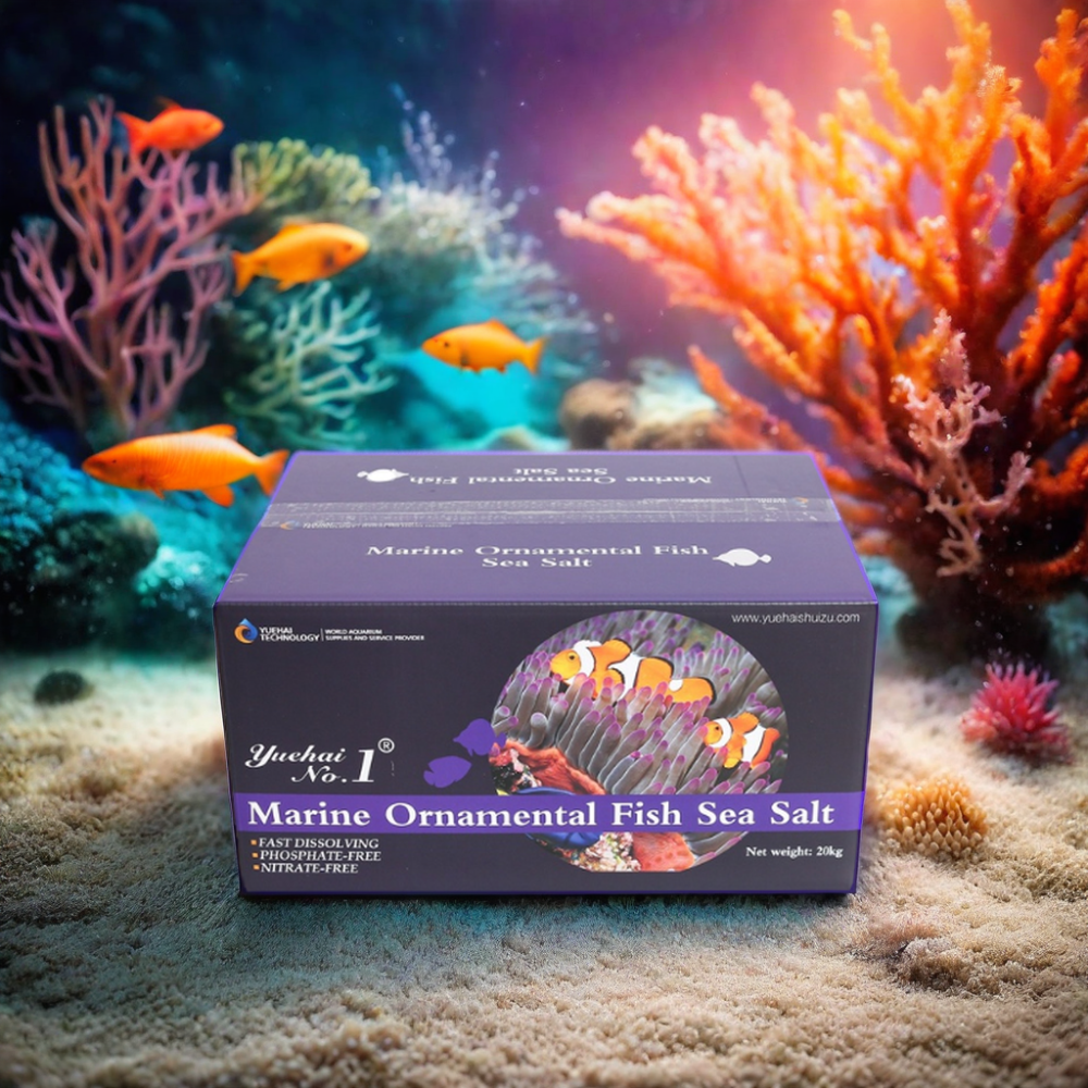 Good Parameters Fine yuehai sea bath salt reef tank 20kg per box 6.7kg*3bags 10kg*2bags Marine fish sea salt