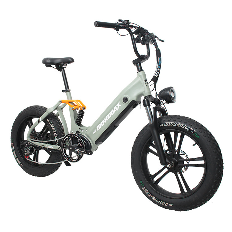 MINMAX  Ebike 500w step through fat tire 20 inch retro style cruiser ebike electric bicycle bike hidden battery ebike