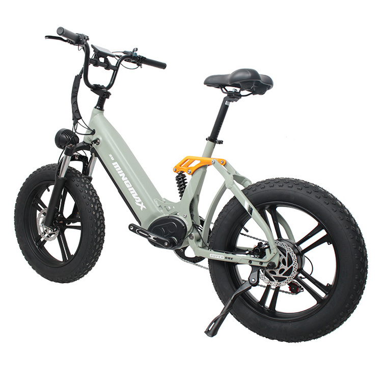 MINMAX  Ebike 500w step through fat tire 20 inch retro style cruiser ebike electric bicycle bike hidden battery ebike