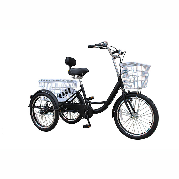 Foldable battery tricycle for the elderly Adult leisure battery scooter,24inch single speed 3 wheel bike/ pedicab/folding trike