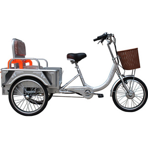 3 Wheel  20 inch Steel frame 48V 20Ah Lithium Battery Strong power cargo delivery electric tricycle large capacity e  bicycle