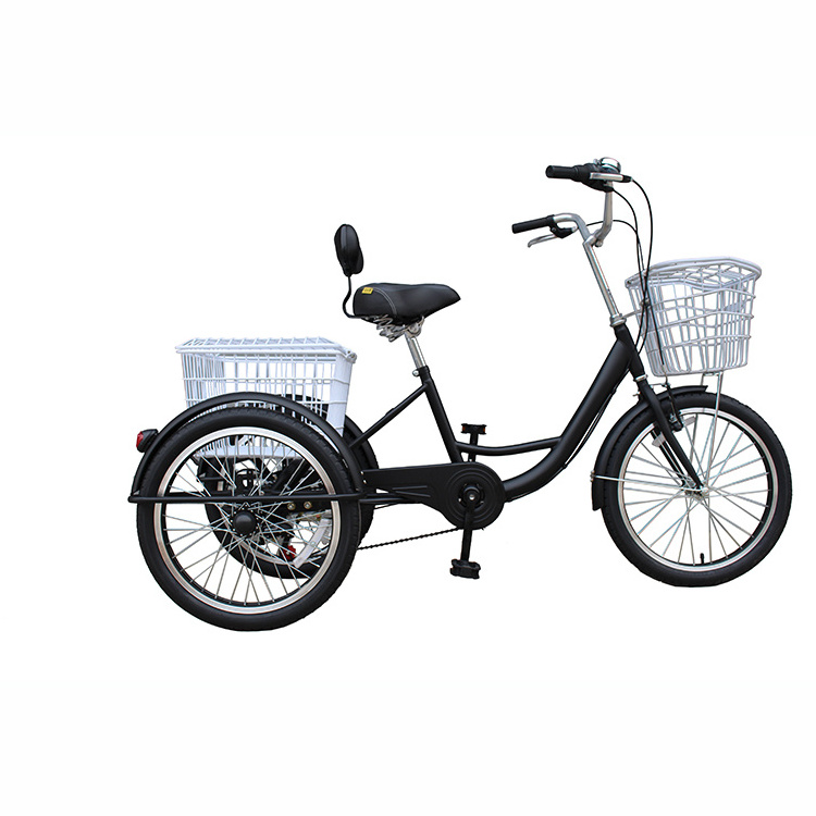 Foldable battery tricycle for the elderly Adult leisure battery scooter,24inch single speed 3 wheel bike/ pedicab/folding trike