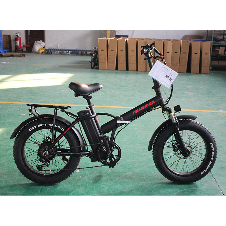 MINGMAX48V500W Fat Bike Electric 20 Inch Foldable Electric Snow Bike With 48V 15Ah Lithium Battery bici elettrica ebike fat tire