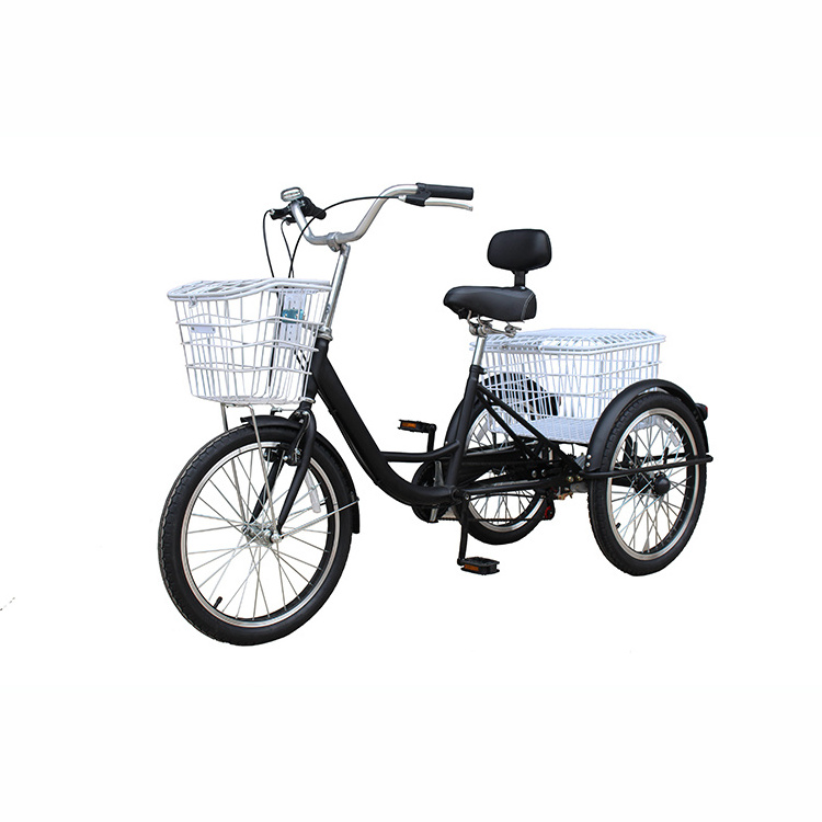 Foldable battery tricycle for the elderly Adult leisure battery scooter,24inch single speed 3 wheel bike/ pedicab/folding trike