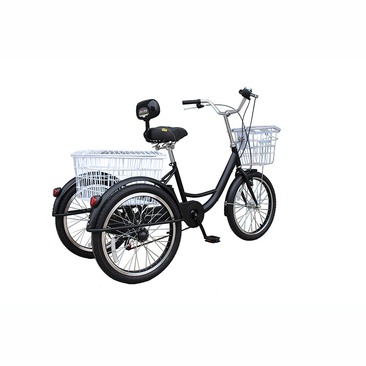 Foldable battery tricycle for the elderly Adult leisure battery scooter,24inch single speed 3 wheel bike/ pedicab/folding trike