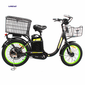 New product 2019 Electric Bicycle 350W High Power made in China bike by factory takeaway food e-bike two basket