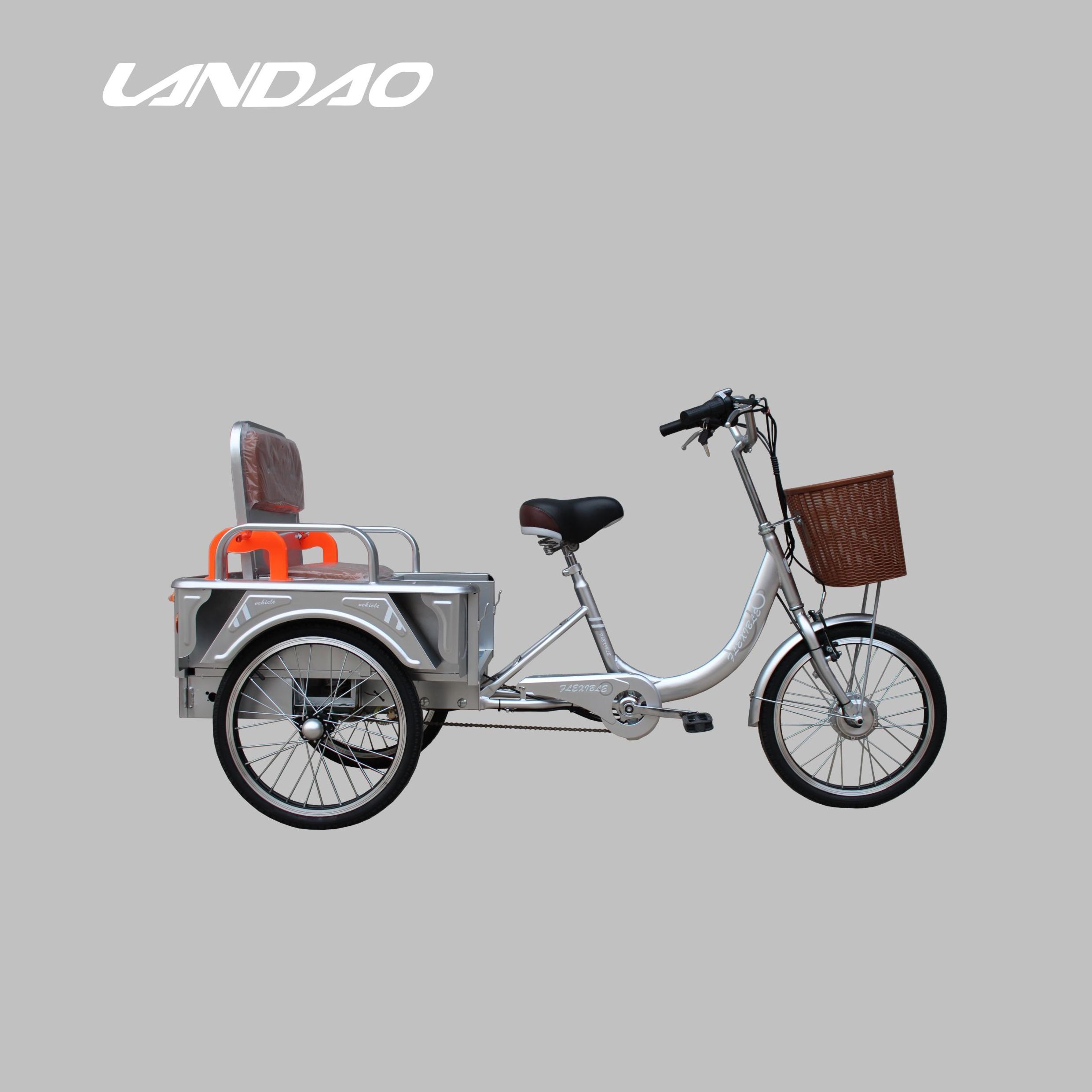 3 Wheel  20 inch Steel frame 48V 20Ah Lithium Battery Strong power cargo delivery electric tricycle large capacity e  bicycle