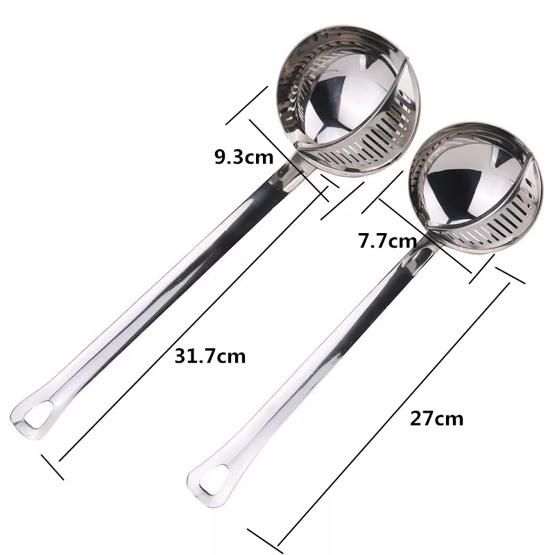 Stainless Steel Spoon Reusable Strainer Detachable Two-In-One Hot Pot Filter Spoon Household Kitchen Tool