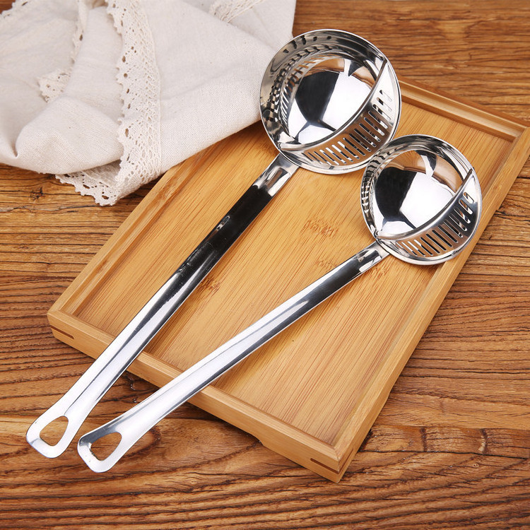 Stainless Steel Spoon Reusable Strainer Detachable Two-In-One Hot Pot Filter Spoon Household Kitchen Tool