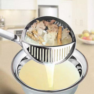 Stainless Steel Spoon Reusable Strainer Detachable Two-In-One Hot Pot Filter Spoon Household Kitchen Tool