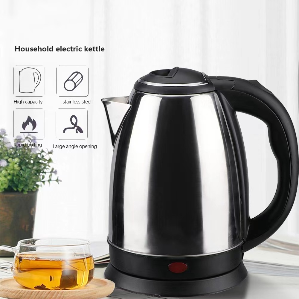 Home Appliances Portable Electric Kettle Stainless Steel Water Tea Kettle 2L Capacity Fast Boil Electric Kettle