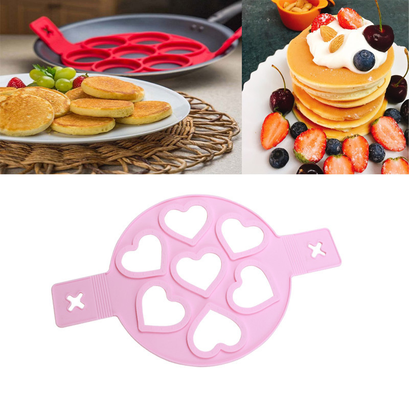 New Multi-Purpose Cake Baking Mold DIY Porous Pancake With Silicone 7 hole Egg Omelette Cake Mold