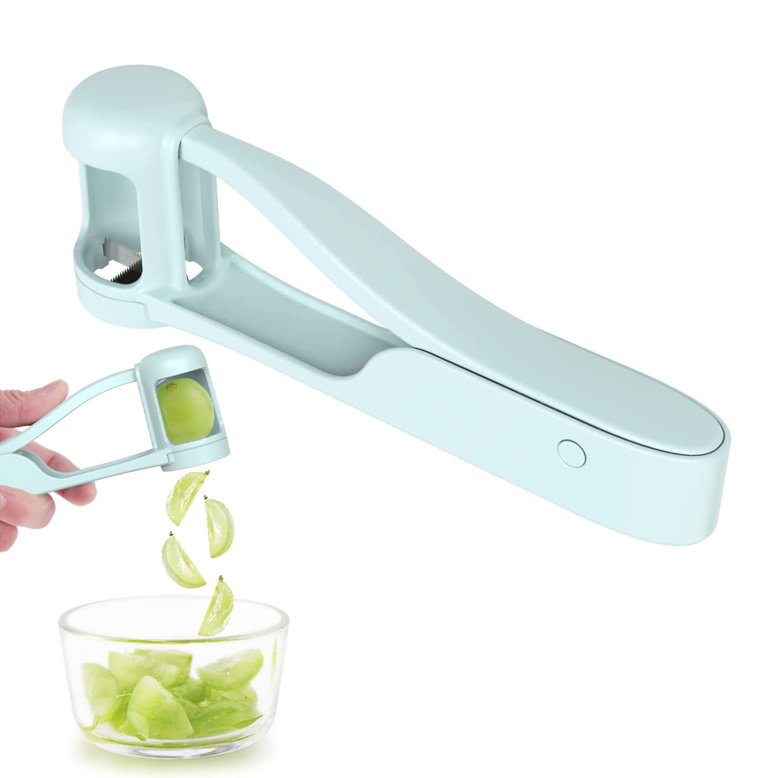 2024 New Product Grape Slicer Cutter Quarter Slice Tool For Vegetable Fruit Salad Cake Decoration  Kitchen Gadget Fruit Slicer