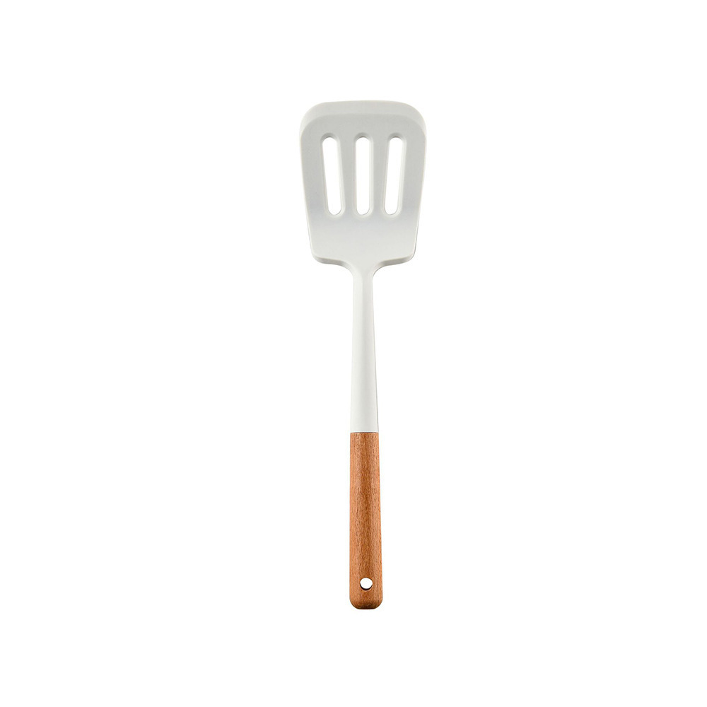 New Cream Wooden Handle Silicone Kitchen Set 12 Pieces Non-Stick Cooking Spatula Cooking Set