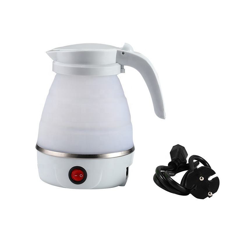 600ML New Design Travel Foldable Silicone Kettle Mini Folding Outdoor Portable Collapsible Silicone Electric Kettle