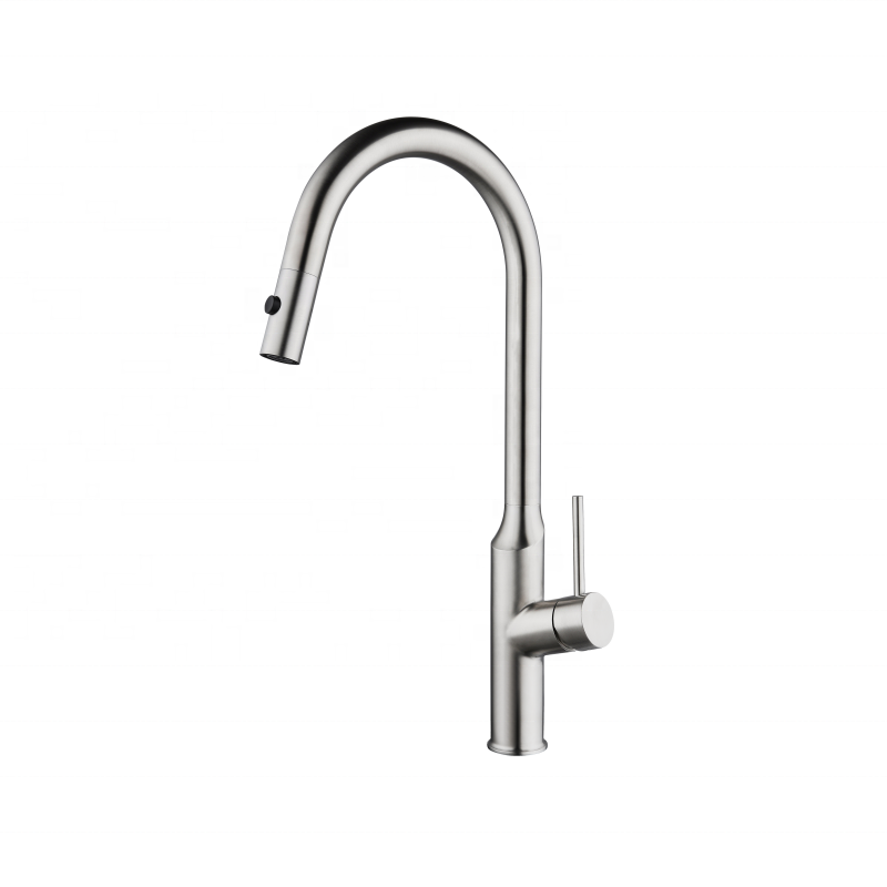 Pull-down Kitchen Sink faucet Hot and Cold Commercial Faucet Spring Sales Wire drawing Support OEM Modern Style 304 faucets