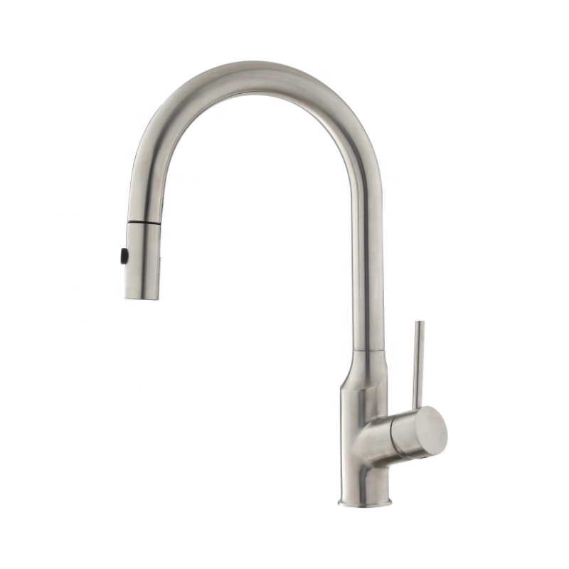 Pull-down Kitchen Sink faucet Hot and Cold Commercial Faucet Spring Sales Wire drawing Support OEM Modern Style 304 faucets