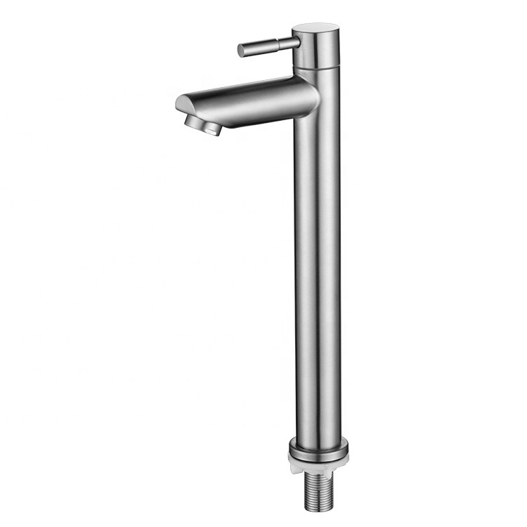 Heightened basin faucet stainless steel ceramic core hot and cold small waist basin faucet bathroom washbasin faucet