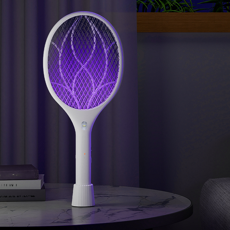 Rechargeable electric fruit fly racket bug zapper fly swatter best mosquito racket for Indoor