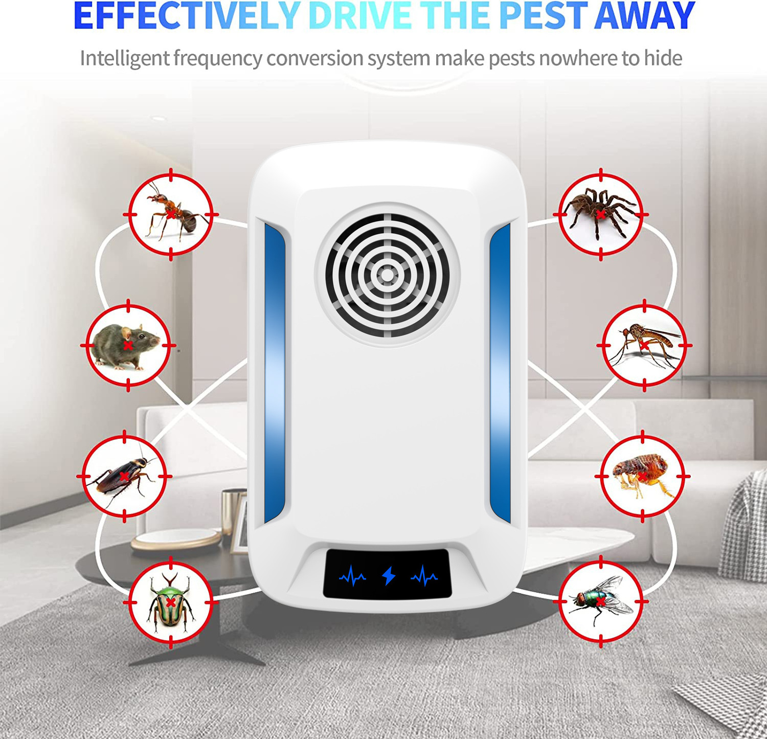 High Quality Wholesale  Electronic Ultrasonic Mosquito Insect rat repellent Device Indoor Pest Control