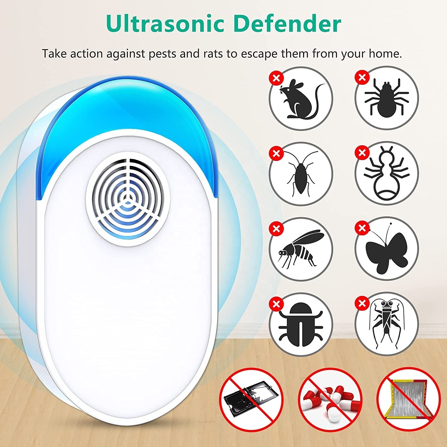 amazon hot selling 2023 pest control equipment indoor ultrasonic repeller reject electronic mosquito killer