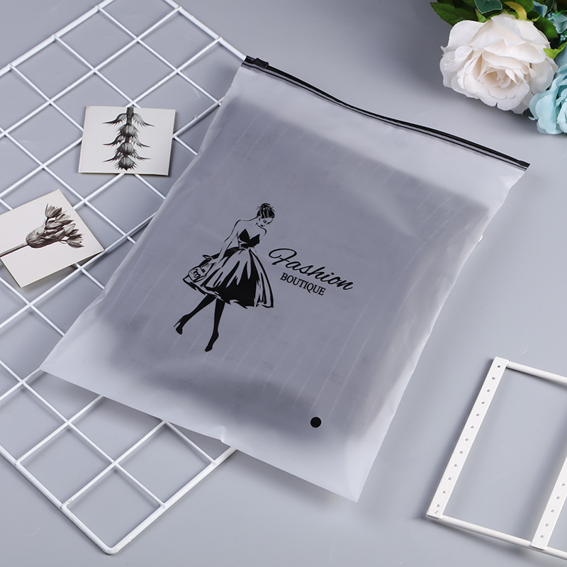 Degradable Custom Printing Plastic Frosted Zipper Bag Clothing Storage bag Packaging Plastic Ziplock Bag