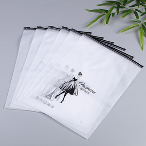 Degradable Custom Printing Plastic Frosted Zipper Bag Clothing Storage bag Packaging Plastic Ziplock Bag