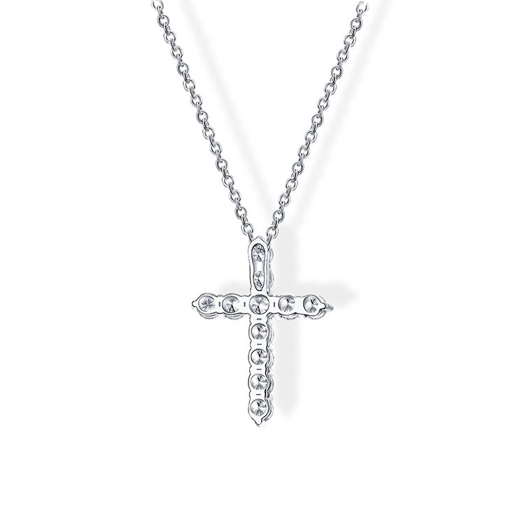 Geometry vvs moissanite diamond cross pendant necklace women 925 sterling silver hiphop moissanite cross pendant for men