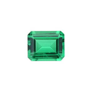 Loose colombia lab created jewelry emerald cut gemstone bead green emerald stone