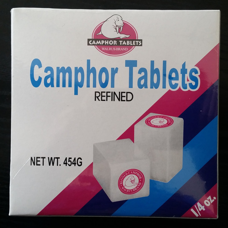 Household Cheap Price Walrus Brand 1/4OZ 96% Pure Camphor Tablets Cubes