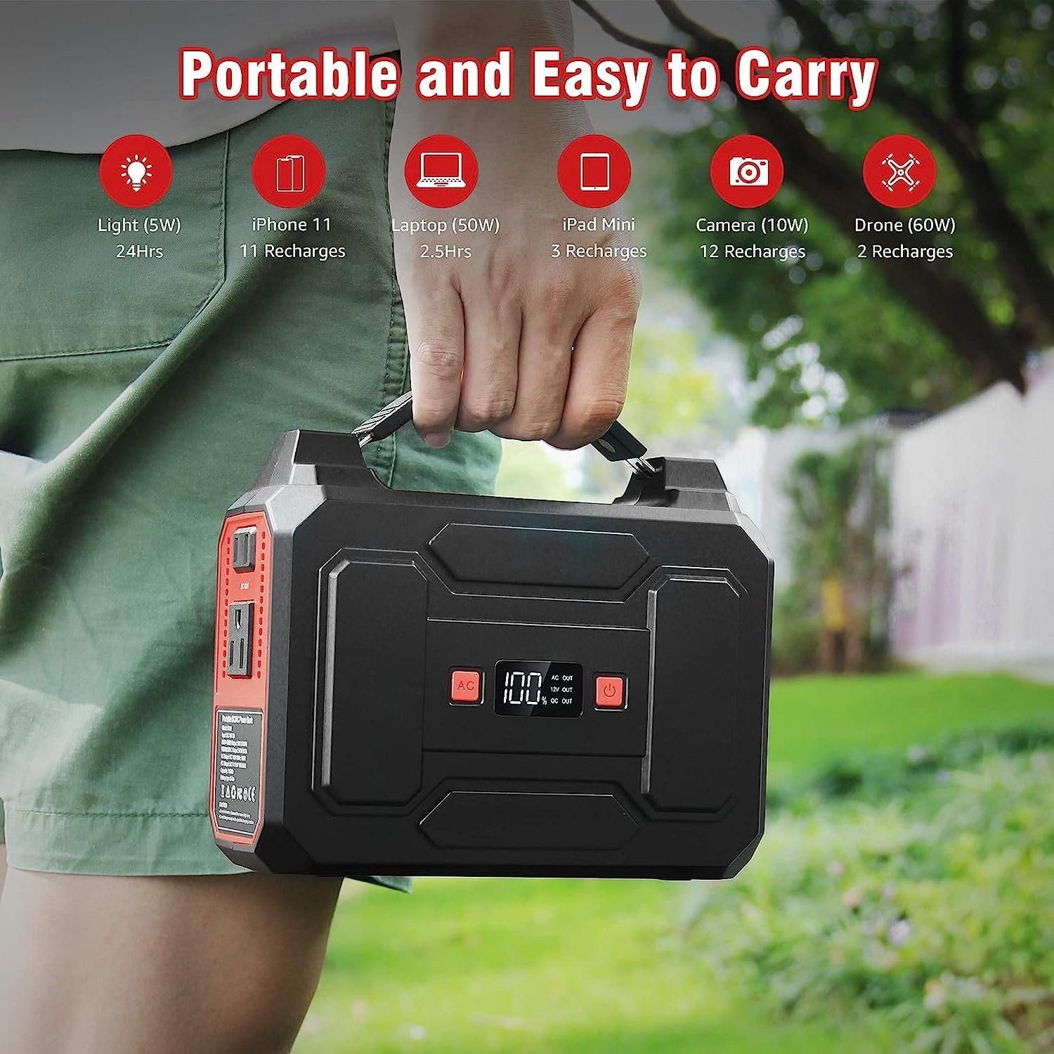 YOSHOPO Ac180p Portable Solar Power Station Your Reliable Renewable Energy Backup Generator Solar Power Station