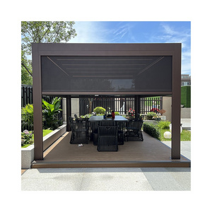 Best Price Outdoor Bioclimatic Pergola Metal Garden Gazebo Motorized Aluminum Louvered Pergola