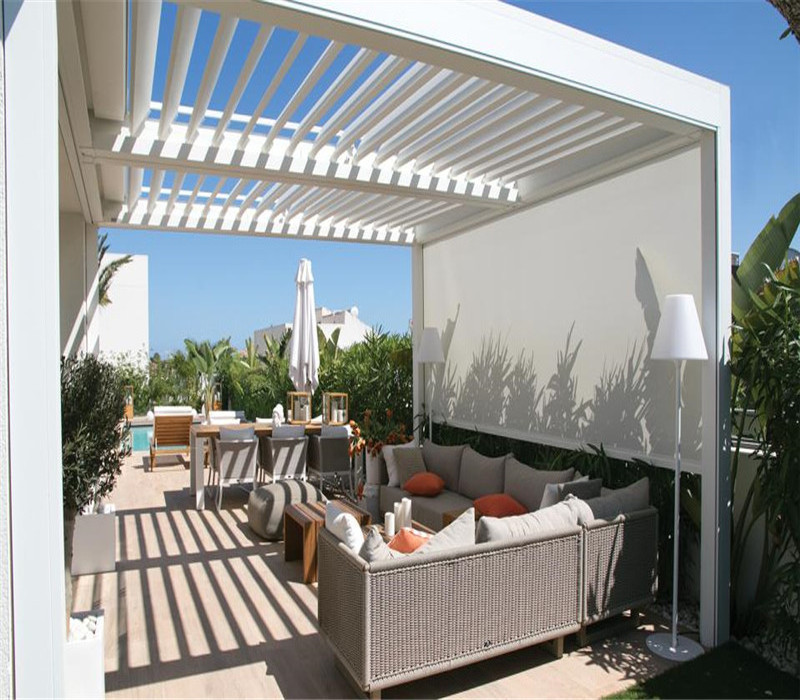 Gazebos Metal Roof Aluminium Outdoor  Gazebos for Sale Aluminium Pergola Motorized Louver Roof