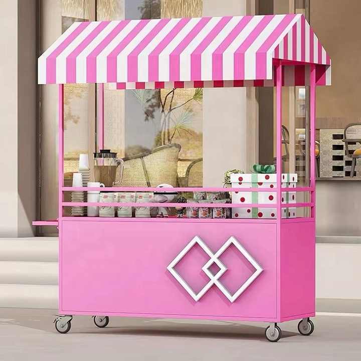 Factory Customized Size Flower Cart Display Candy Cart For Wedding Party Decoration