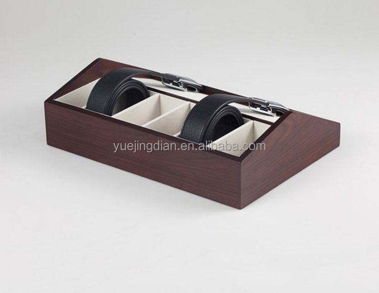 Counter top elegant wooden belt display rack, belt display boxes