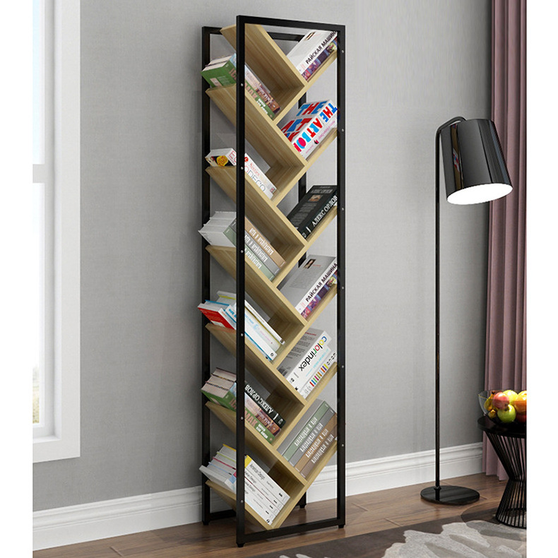 Scandinavian Tree-Shaped Bookshelf Creative Children's Bookcase Storage Display Rack Household Space-saving Floor Small Shelf