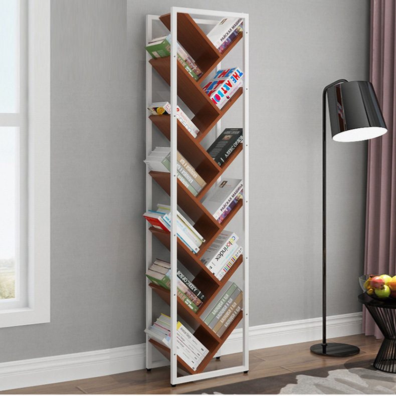 Scandinavian Tree-Shaped Bookshelf Creative Children's Bookcase Storage Display Rack Household Space-saving Floor Small Shelf