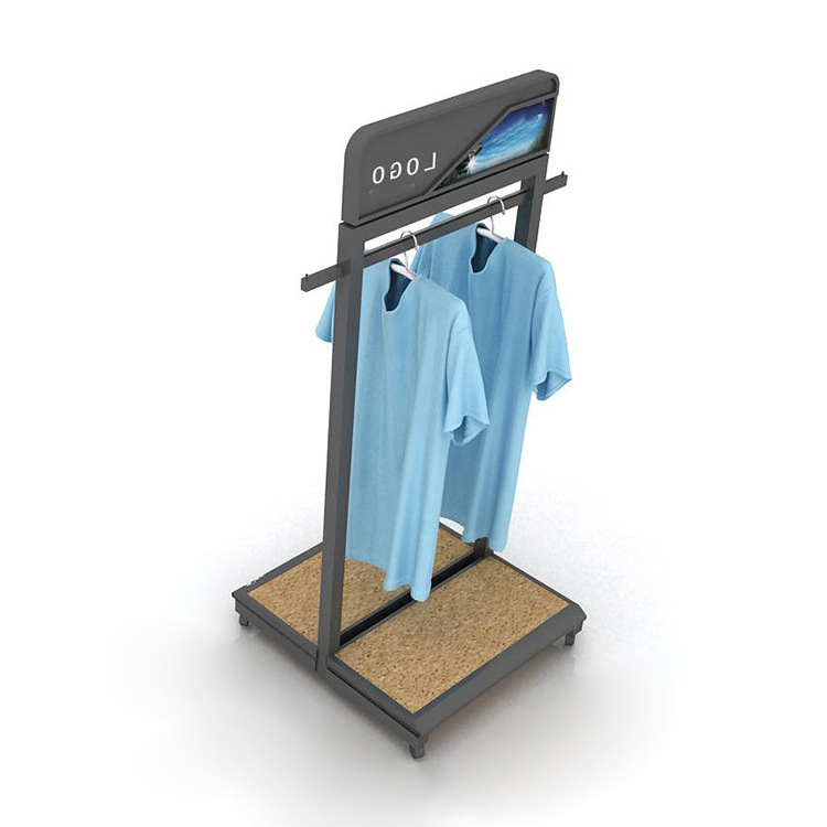 New Fashion Brand Store Clothing Rack Modern Metal Hanging Clothing Display Stand For Garment Retail Store