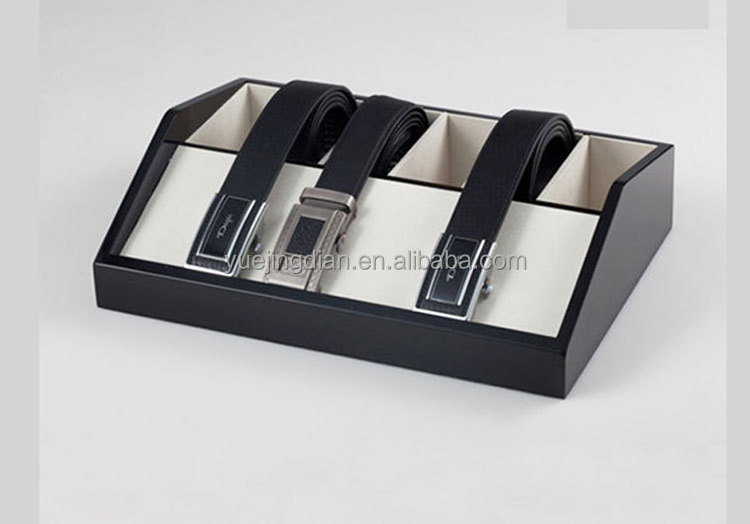 Counter top elegant wooden belt display rack, belt display boxes