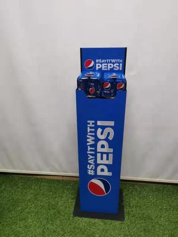 2 rows beer auto-lift display rack  drink  automatic rising-lowering  display stand  Pepsi automatic elevator display shelf