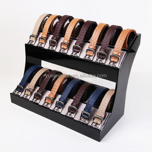 Counter top elegant wooden belt display rack, belt display boxes