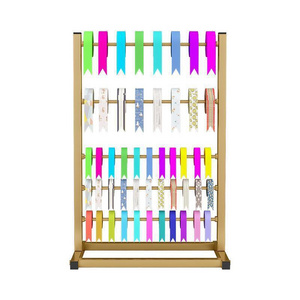 Factory Price Ribbon Holder Countertop 5 Tier Ribbons Display Stand For Flower Shop Cake Shop Desktop Storage Rack